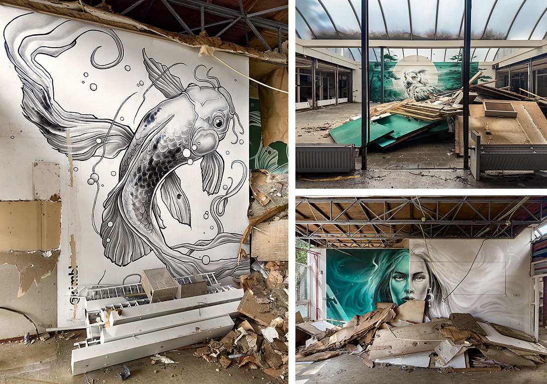 Jan Stel, graffiti, street art, murals, wall paintings, purmerend, 3d eagle, artist, abandoned school, Markus bv, urban, artist, 